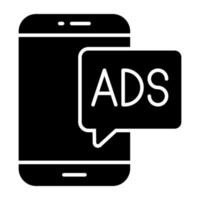 ícone de design perfeito do anúncio para celular vetor