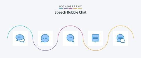 pacote de ícones azul 5 de bate-papo, incluindo . Comente. mensagens vetor