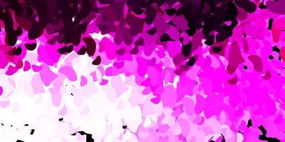 pano de fundo vector rosa claro com formas caóticas.