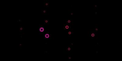 padrão de vetor rosa escuro com elementos de coronavírus.
