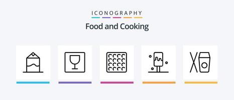 pacote de ícones da linha de alimentos 5, incluindo . grãos. foto. editor. design de ícones criativos vetor