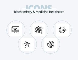 bioquímica e medicina linha de saúde ícone pack 5 design de ícones. transfusão. médico. ajuda. assistência médica. médico vetor