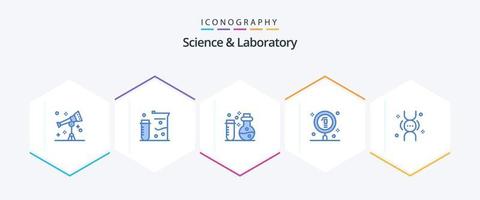 ciência 25 pacote de ícones azul incluindo . herança. biologia. genética. Ciência vetor