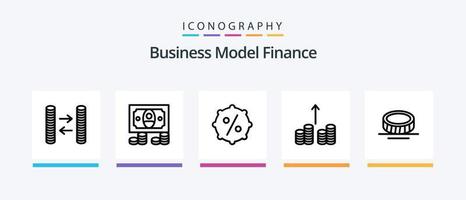 pacote de ícones da linha 5 das finanças, incluindo . oferta. dinheiro. dinheiro. design de ícones criativos vetor