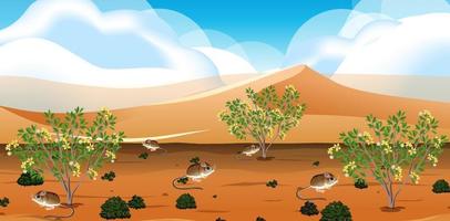 paisagem de deserto selvagem em cena diurna vetor