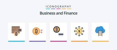 pacote de ícones de 5 planos de finanças, incluindo . crescimento. dinheiro. carreira. dinheiro. design de ícones criativos vetor