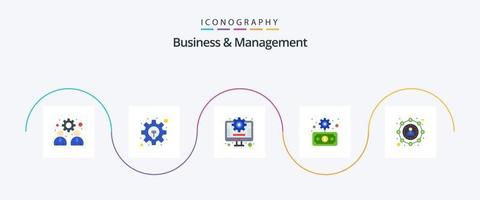 pacote de ícones plana de 5 negócios e gerenciamento, incluindo marketing. afiliado. negócios. transferir. economia vetor