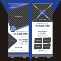 roll up banner design template vetor