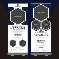 roll up banner design template vetor