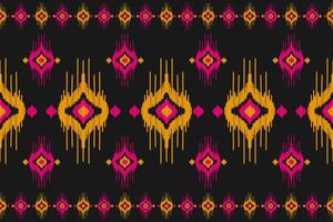 tapete étnico ikat arte padrão. sem costura padrão geométrico étnico ikat em tribal. estilo mexicano. vetor