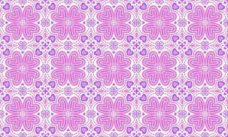 fundo étnico abstrato fofo dia dos namorados amor coração flor motivo rosa geométrico tribal ikat folk oriental padrão nativo design tradicional tapete papel de parede roupas tecido embrulho vetor de impressão