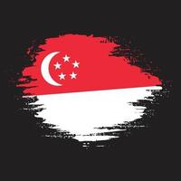 vetor de bandeira de singapura pincelada de graça