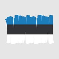 escova de bandeira da estônia vetor
