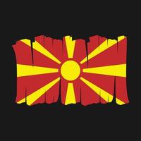 pincel de bandeira da macedônia do norte vetor