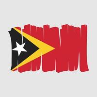 escova de bandeira de timor leste vetor