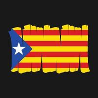 escova de bandeira da catalunha vetor