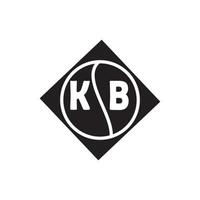 design de logotipo de carta kb em fundo branco. kb conceito criativo do logotipo da carta inicial. design de letras kb. vetor