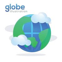 projeto de ilustração do globo. globo de ilustração para celular para web design vetor