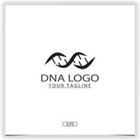 ícone para tecnologia científica, logotipo de dna design de modelo elegante premium vetor eps 10