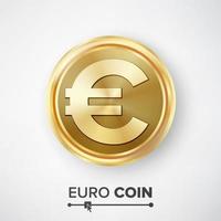 vetor de moeda de ouro euro