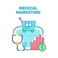 cor do conceito de vetor de saúde de marketing médico