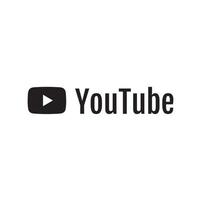 logotipo do youtube preto e branco, ícone preto do youtube, logotipo do youtube vetor