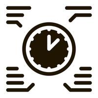 ilustração de glifo vetorial de ícone de vida saudável de hora do relógio vetor