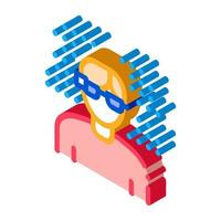 ilustração em vetor ícone isométrico de óculos inteligentes de homem