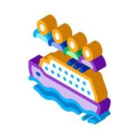 ilustração em vetor ícone isométrico de pessoas de forro de travessia marítima