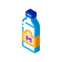 garrafa de ilustração vetorial de ícone isométrico de leite de loja vetor