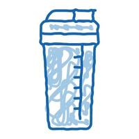 equipamento de copa esportiva shaker ícone doodle ilustração desenhada à mão vetor