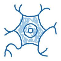 ícone de doodle de bactéria de vírus microscópico ilustração desenhada à mão vetor