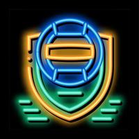 ilustração do ícone do brilho neon do emblema da equipe de vôlei vetor