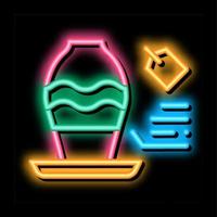 floricultura vendendo ilustração de ícone de brilho neon de vaso vetor