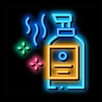 garrafa de sabonete líquido aromático ilustração do ícone de brilho neon vetor