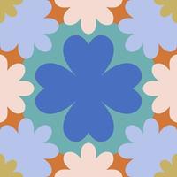 padrão de azulejo floral abstrato. textura perfeita de vetor com composição floral colorida. fundo floral bonito.