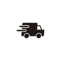modelo de design de logotipo de vetor de ícone de caminhão de entrega