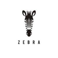 ilustração de design de logotipo de listras de rosto de zebra vetor