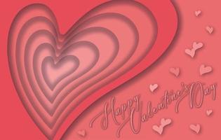 feliz dia dos namorados banner com um coração, celebração de fevereiro para o amor vetor
