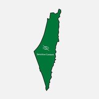 vetor de ilustração do mapa da palestina, conteúdo sensível, perfeito para vestuário, banner, etc.