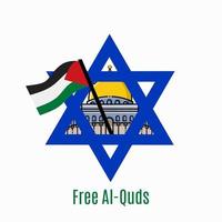 vetor de ilustração de salvar al quds palestina, perfeito para impressão, pôster, banner, etc.