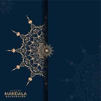 fundo de design de mandala ornamental dourado de luxo vetor