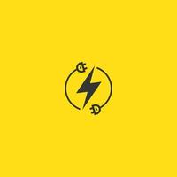 ícone de carregamento em amarelo e preto. carregador para veículos ev. ícone para carregar continua. vetor