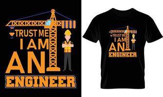 design de camiseta de engenharia vetor