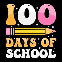camiseta de 100 dias de escola grátis, design de camiseta de 100 dias grátis, camiseta de comemoração de 100 dias, camiseta colorida infantil vetor