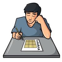 projeto de ilustração vetorial sudoku vetor