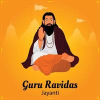 ilustração vetorial guru ravidas jayanti vetor