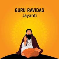 ilustração vetorial guru ravidas jayanti vetor