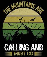as montanhas estão chamando e devem ir vetor