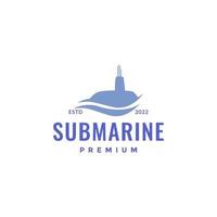 navio submarino sob a água, oceano, design de logotipo isolado, modelo de ilustração de ícone vetorial vetor
